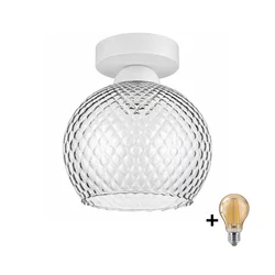 BRILAGI - LED plafonsko svetlo R GLASS 1xE27/60W/230V prečnik 18 cm bela/zadimljeno siva
