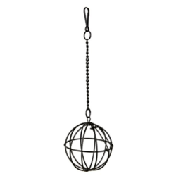 KERBL Metalna hranilica za zečeve lopta 8 cm crna