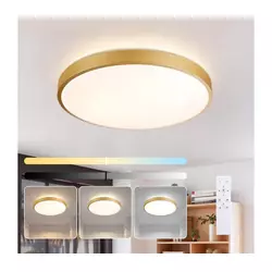 Brilagi - LED prigušiva svetiljka GLASS POOL DOUBLE LED/60W/230V 50 cm zlatna + daljinski upravljač