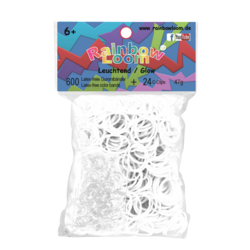 Rainbow Loom originalne fluorescentne gumice 600 komada bijele od 6 godina