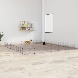 Kavez za ljubimce s 52 panela i vratima crni 35 x 35 cm čelični