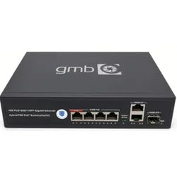 Gembird GMB POE -GS1006PTS1 Switch, IEEE802.3af/at/bt, 4 PoE 100/1000M, 2 UP-link 100/1000M, 52V 120W ,30W/P