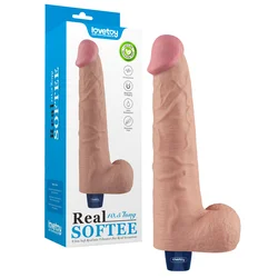 10.5” REAL SOFTEE Rechargeable Vibrating Dildo