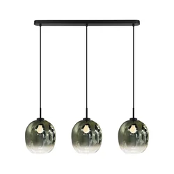 Luster na sajli MIRROR 3xE27/14W/230V u zadimljenoj crnoj boji