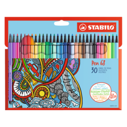 Stabilo Pen 68 Cardboard Wallet 30 colouring pens