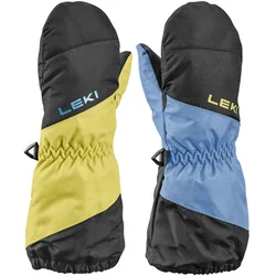 LEKI Little Swtch Zero Mitt Long detské rukavice, black-light blue-light yellow (1.0)