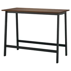 MITTZON Konferencijski sto, orahov furnir/crna, 140x68x105 cm
