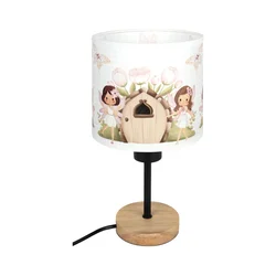 Brilagi - Stona lampa BOBO WOOD 1xE27/25W/230V hrast/crna/bela/ružičasta/vile