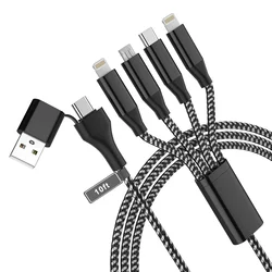 USB-C 4v2 večnamenski kabel 3 m – Lightning/Micro USB/Type-C MFi