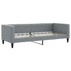 Vidaxl Raztegljiva postelja svetlo siva 80x200 cm blago