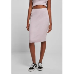 Womens ribbed lilac midi skirt