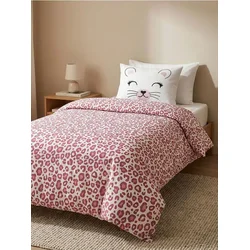 Sinsay - Pamučni set posteljine sa leopard printom - roze