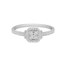 Diamant Exquis Prstan Ring aus 375 Weißgold mit Diamant srebrna