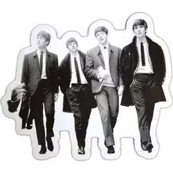 The Beatles Walking In London Embossed Magnet