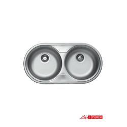 Livinox Ugradna sudopera LivEC139, 50x50cm, Sifon o90, Hrom