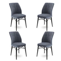 Hanah Home Set stolica Flex, 45x93x42 cm, 4 komada, Antracit-crne