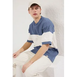 Trendyol Muška majica Tmnss25Ts00065, Plava