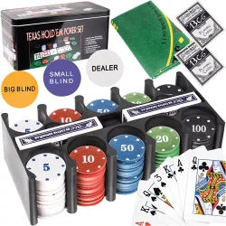Northix Garnitura za poker - 200 markerjev