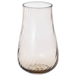 PASKÖTRÄD Vaza, steklo/svetlo rjava, 13.5 cm
