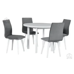 Komplet za jedilnico Poli 2 bela + 4 stola Luna 2 bela 31A