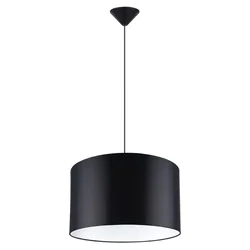 Sollux SL.1406 - Luster na sajli NOVA 1xE27/15W/230V, prečnik 40 cm, crne boje