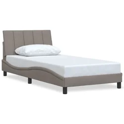 Vidaxl Posteljni okvir brez vzmetnice Hanko taupe 100x200 cm blago