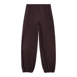 MANGO Hlače GEMMA temno rjava