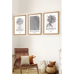 Wallity Set uramljenih MDF slika Myk3006-3, 3 dijela
