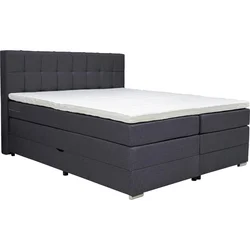Carryhome POSTELJA BOXSPRING 160 cm x 200 cm , tekstil črna