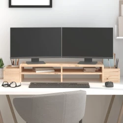Stalak za monitor 100 x 27,5 x 15 cm od masivne borovine