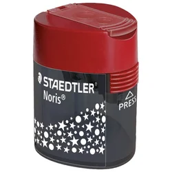 ŠILJILO METALNO S PVC KUTIJOM 2RUPE NORIS STAEDTLER 512 188 CRVENO/SIVO