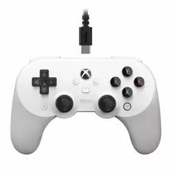8Bitdo Pro 2 Wired, Xbox Series X|S, Xbox One, PC, Official, Hall-Effect, White, Wired controller