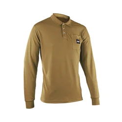 Majica Leatt Polo LS Team, medeninasto rjava (M)