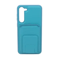 Maska za telefon LEATHER MAGSAFE WALLET za Samsung S23 Plus, Akvamarin