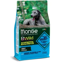 Monge BWild Grain Free Dog All Breeds Adult Anchovies With Potatoes And Peas - 2.5 kg
