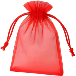 Poklon organza vrećica - Crvena / 10x12cm / 10kom KP38485