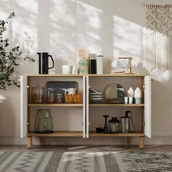 Hanah Home Konzola Venedik, 120x73,6x29,6 cm, Bela-hrast