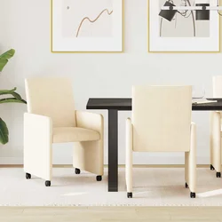 Blagovačke stolice s kotačima 2 pcs Krema 57 x 66 x 94 cm
