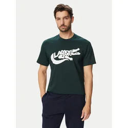 Lacoste Majica TH9990 Temno zelena Classic Fit