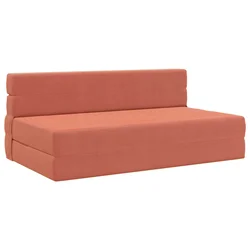 Sofa na razvlačenje Crvena narančasta 152 x 86,5 x 60 cm