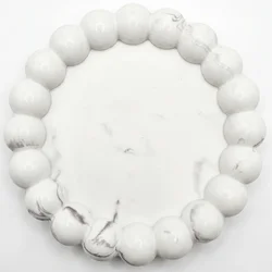 Dizajnerski pladanj Perla - Bijela / Srebrna KP41059