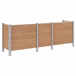 Ograda za kante za smeće Smeđa 315 x 85 x 115 cm Aluminij i WPC