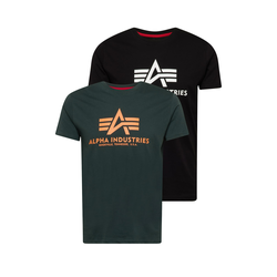 ALPHA INDUSTRIES Majica, črna, zelena