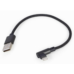 GEMBIRD CC-USB2-AMLML-0.2M Gembird pod uglom USB 8-pin kabl za punjenje i prenos podataka, 0.2 m, black