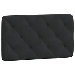 Vidaxl Blazina za vzglavje črna 90 cm žamet