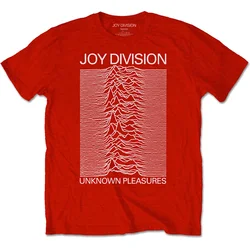 Joy Division Unknown Pleasures White On Red Red L Majica