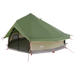 Tipi šator s krovom Zelena 700 x 700 x 395 cm Poliester i čelik