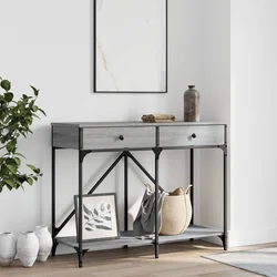 Konzolni stol siva boja hrasta 100x39x78,5 cm konstruirano drvo