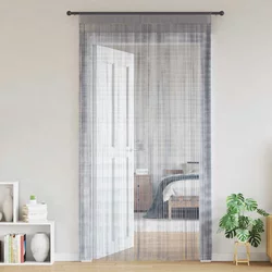 Nižaste zavjese 2 kom svijetlo sive 140x250 cm