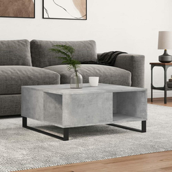Stolić za kavu boja betona 80 x 80 x 36,5 cm konstruirano drvo